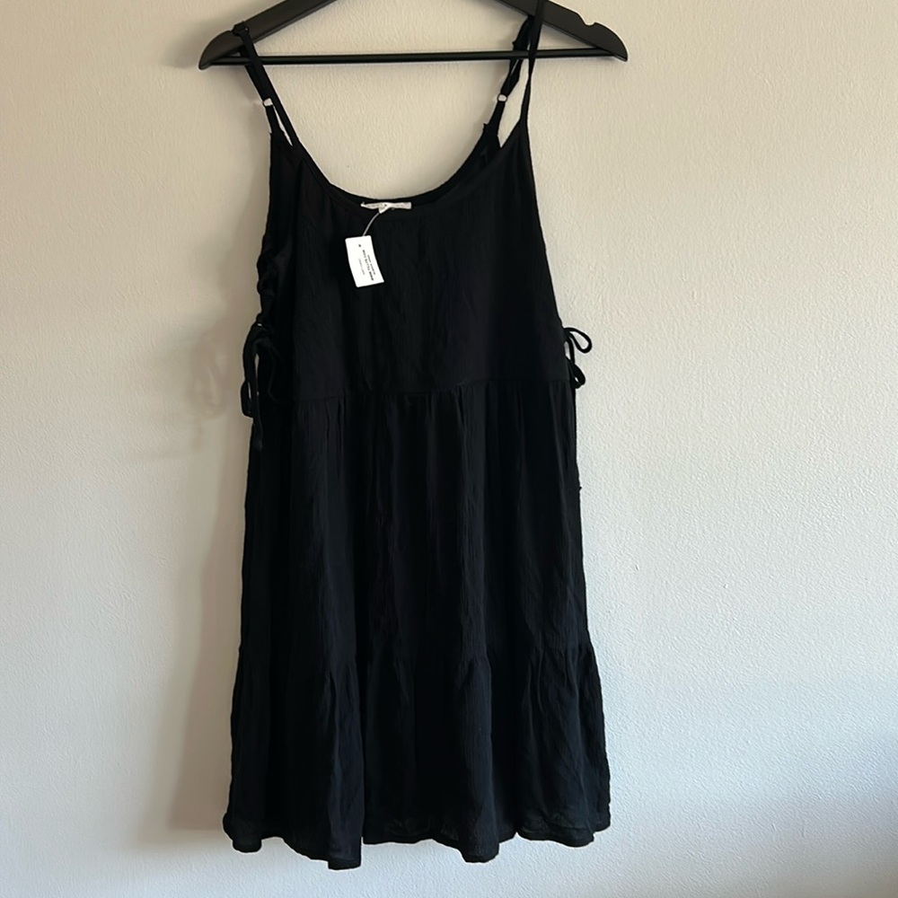 Tilly’s Social Lite Black Spaghetti  Strap Midi Dress Sz M